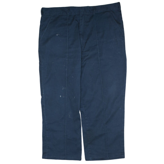 Dickies Men's Blue Work Cargo Trousers 38R Polyester Cotton Regular Fit