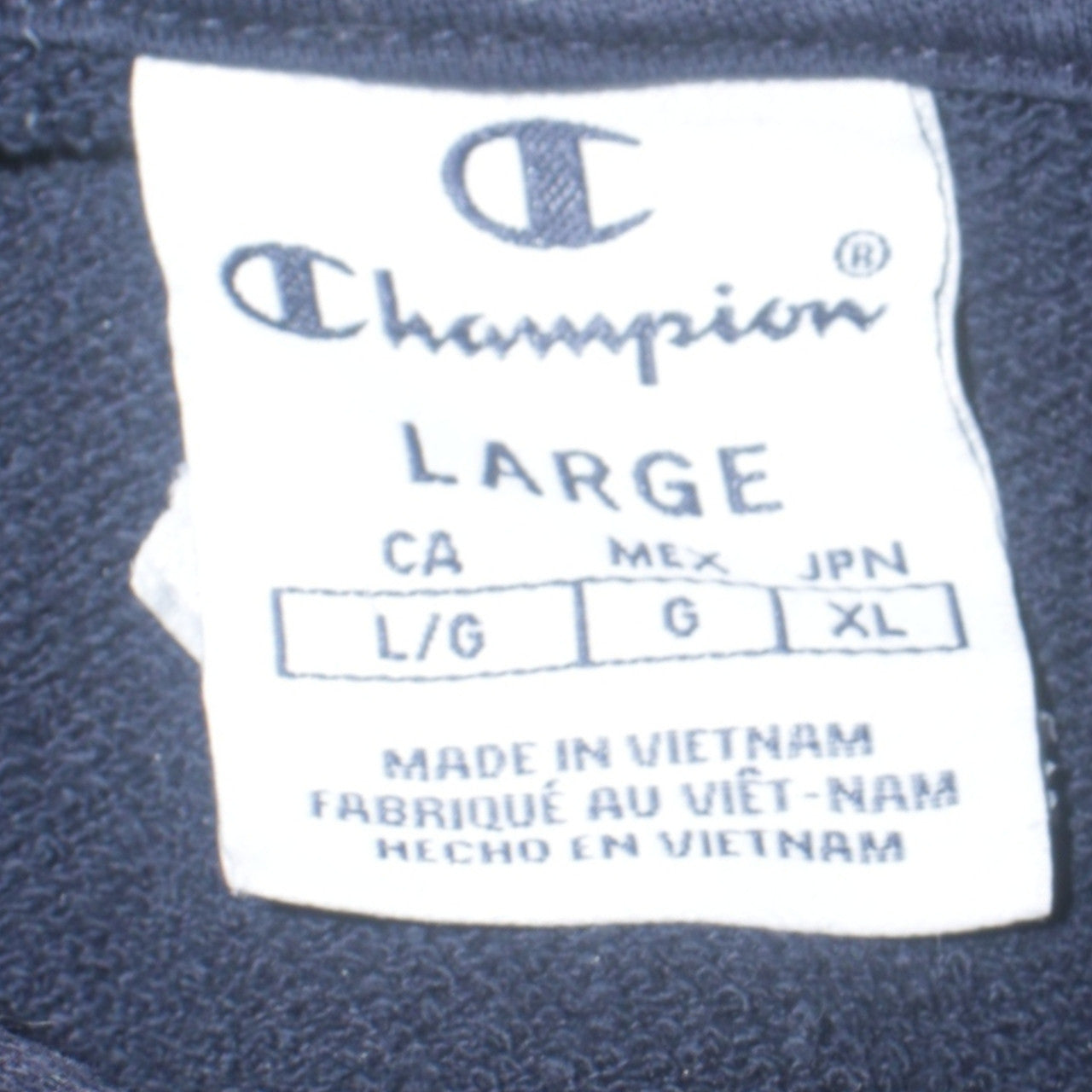 Champion Men's Blue Full Zip Hoodie Large Logo Sportswear