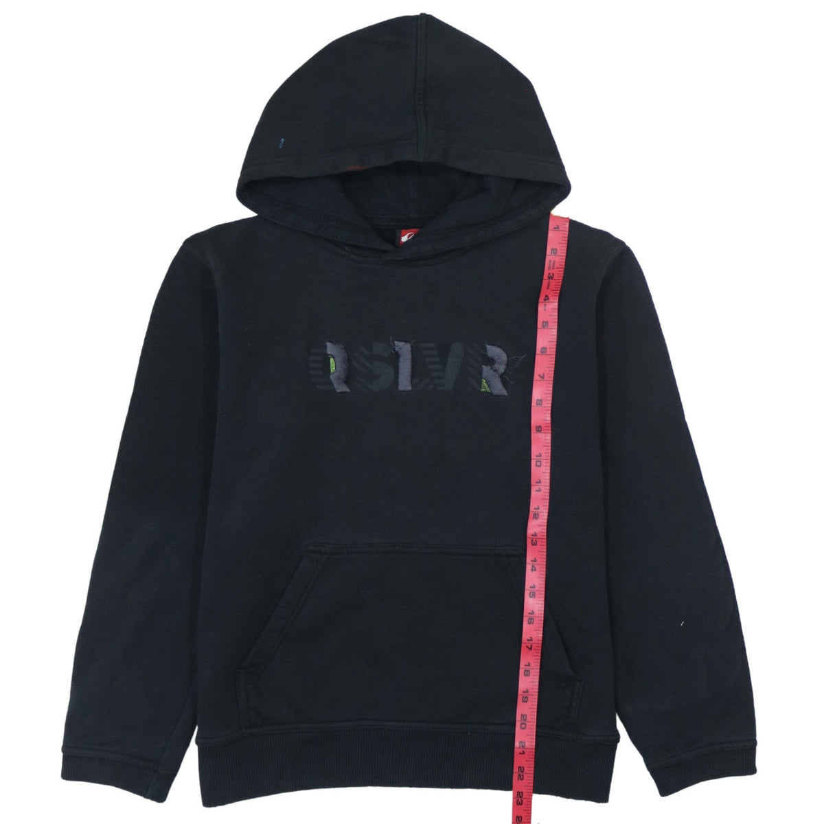 Quiksilver Boys Black Hoodie Pullover Fleece Graphic Print Size 14 Years