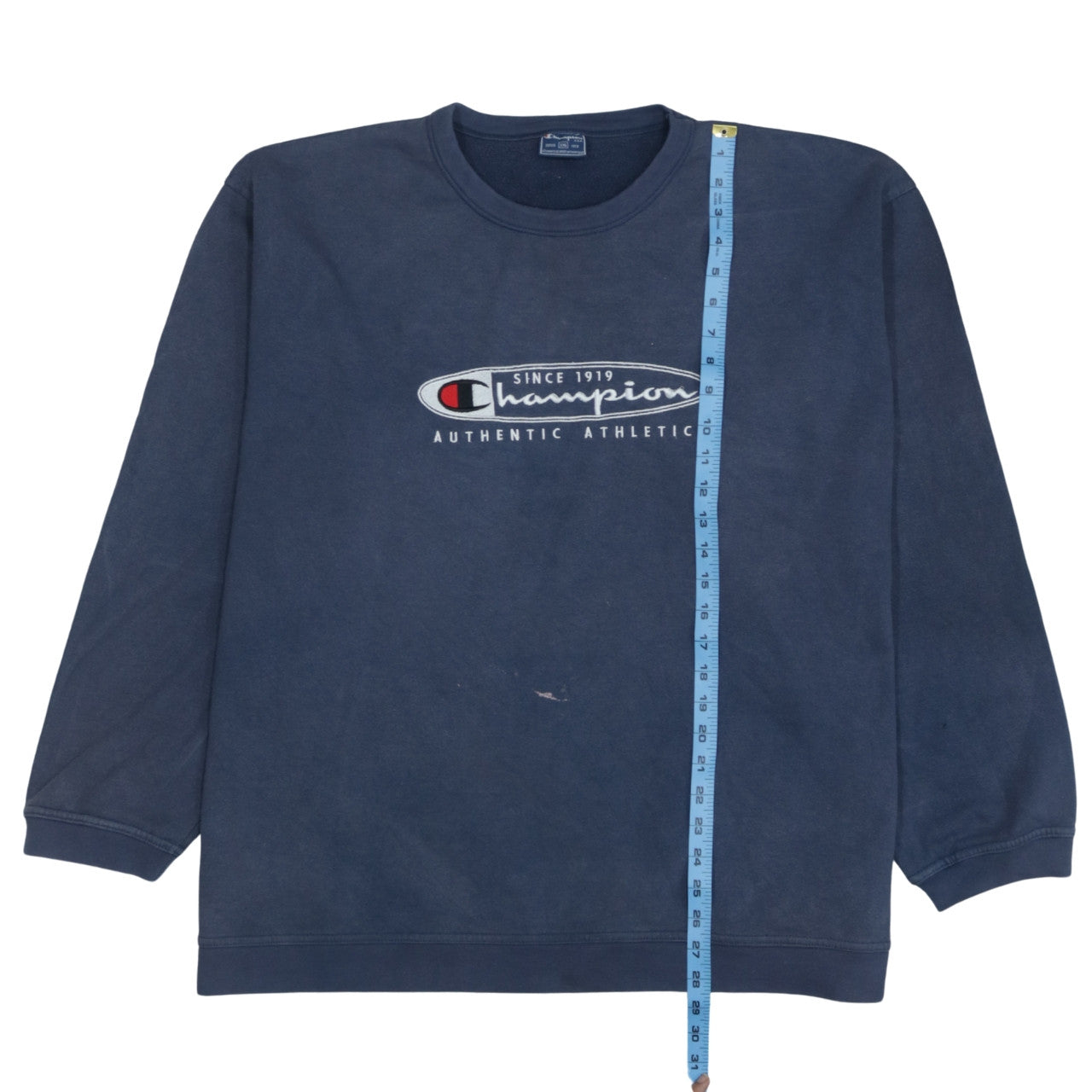 Champion Men's Blue 2XL Pullover Sweatshirt Logo Fleece