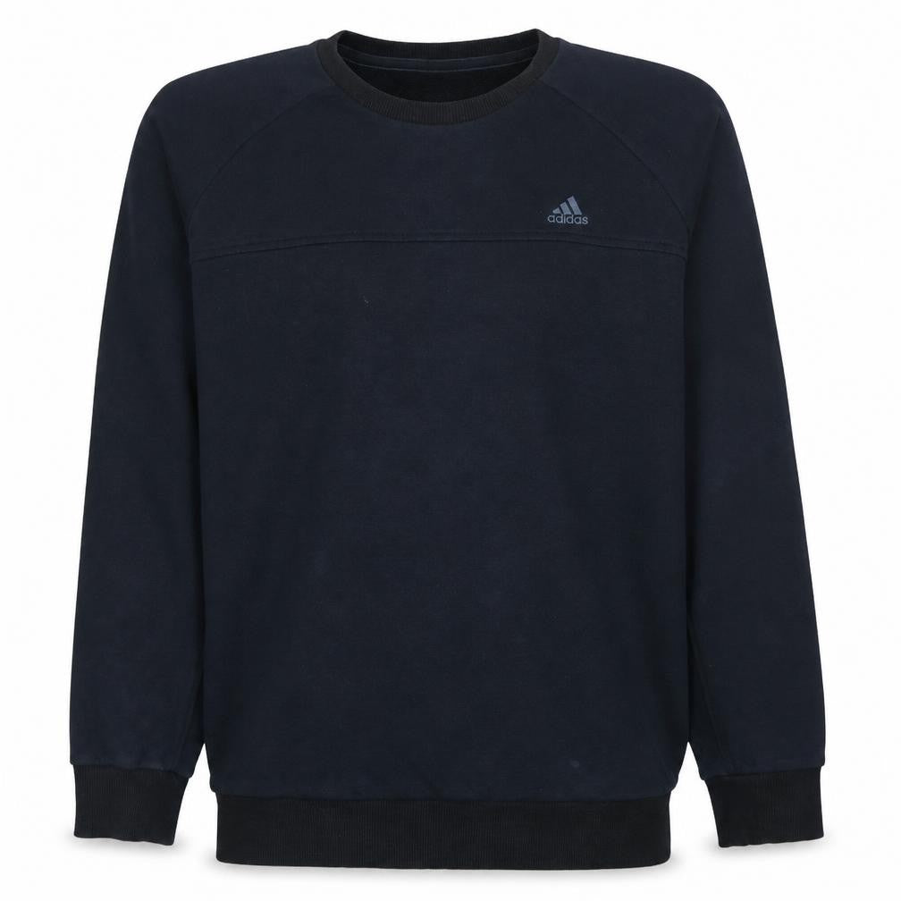 Adidas Men's Black Pullover Sweatshirt Size L Crew Neck Fleece