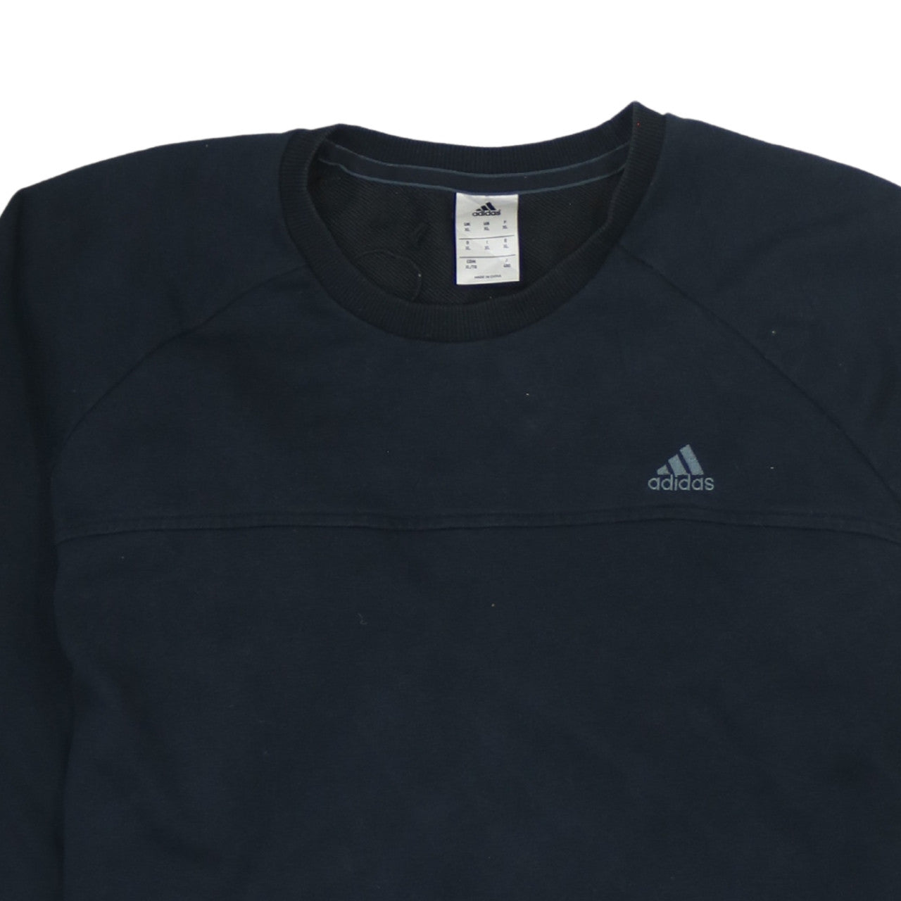 Adidas Men's Black Pullover Sweatshirt Size L Crew Neck Fleece