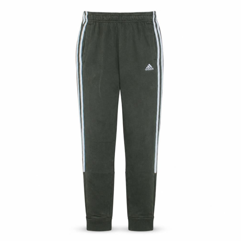 Adidas Mens Green XS Jogger Trousers Fleece Side Stripe
