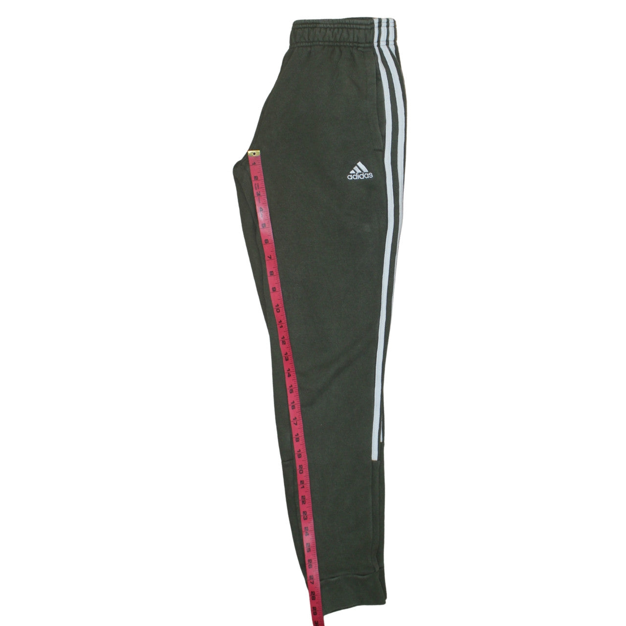 Adidas Mens Green XS Jogger Trousers Fleece Side Stripe