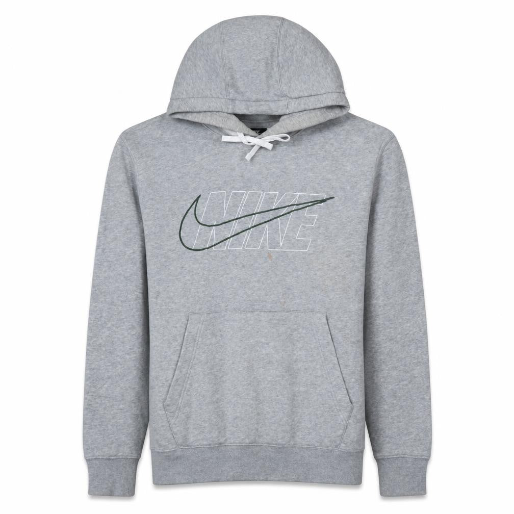 Nike Men's Grey Pullover Hoodie M Regular Fit Sports Style