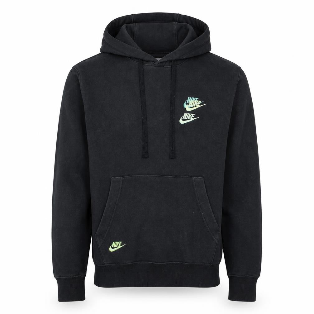 Nike Men's Black XS Pullover Hoodie with Green Logo