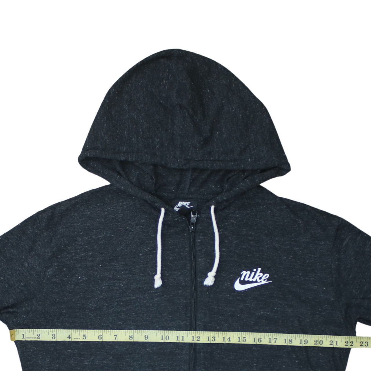 Nike Women’s Black Full Zip Hoodie Size M Cotton Blend Casual Sweatshirt