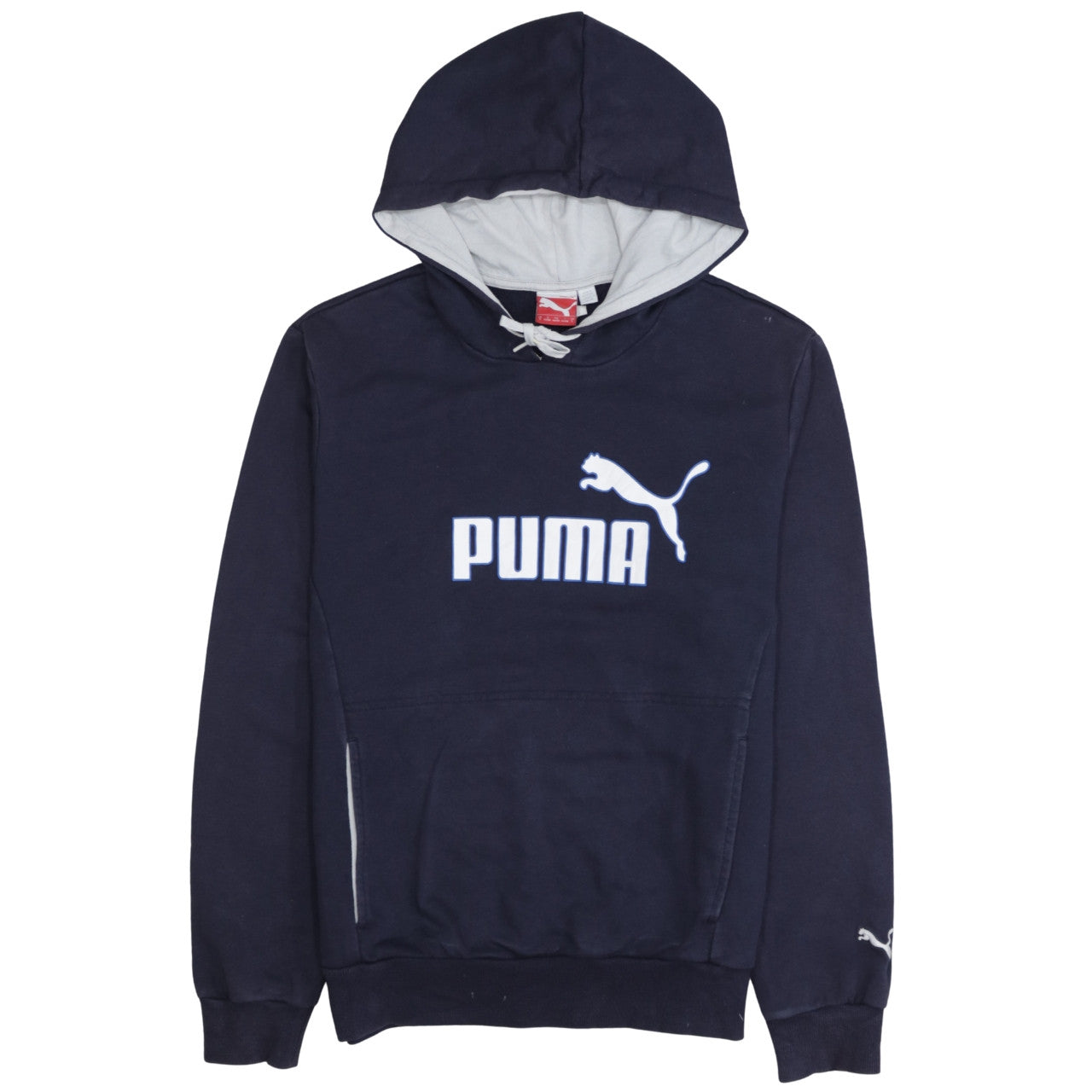 Puma Men's Blue Small Pullover Hoodie with Logo Front