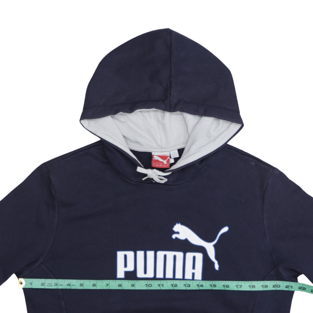 Puma Men's Blue Small Pullover Hoodie with Logo Front