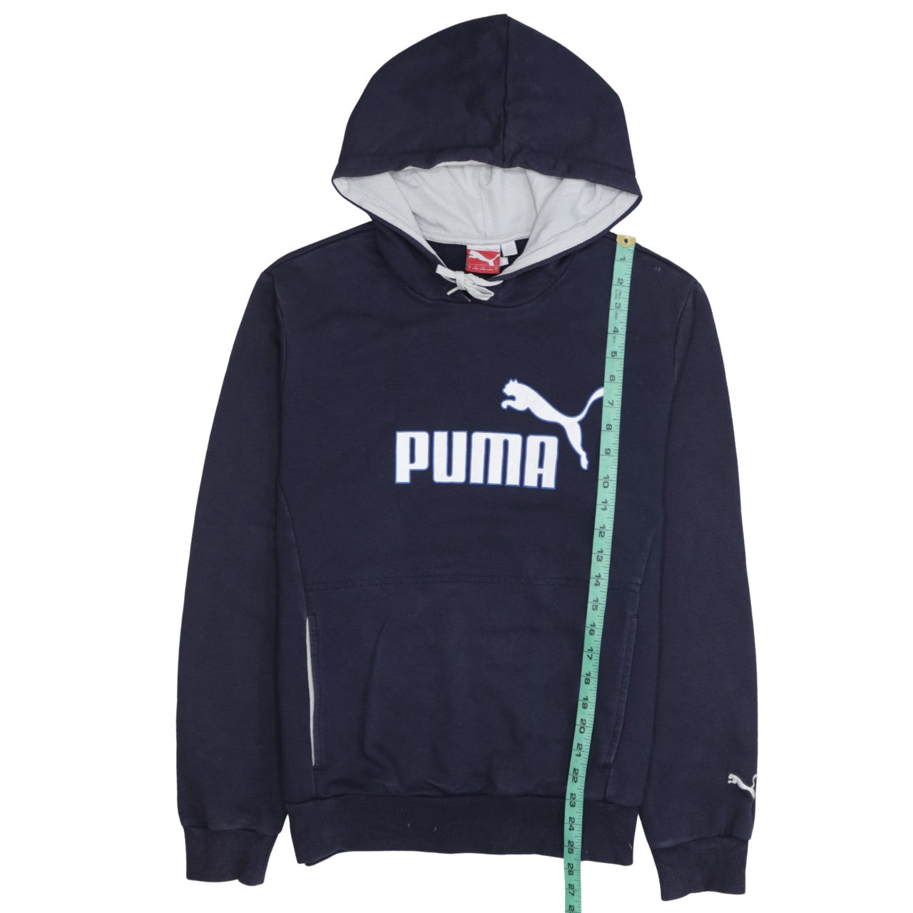 Puma Men's Blue Small Pullover Hoodie with Logo Front