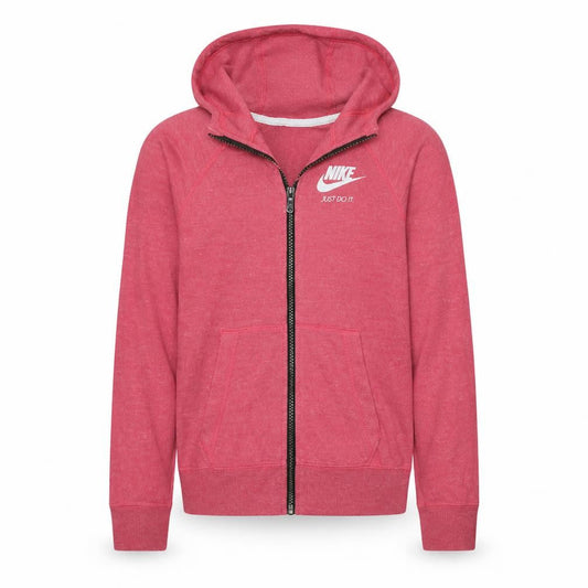 Nike Girls Pink Full Zip Hoodie 12-13 Years - Lightweight Casual Sportswear