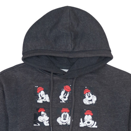 Disney Womens Dark Grey Pullover Hoodie Mickey & Friends XS