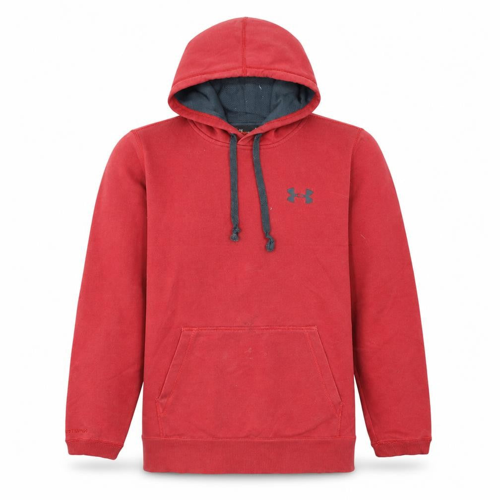 Under Armour Men's Red Pullover Hoodie M Relaxed Fit Fleece
