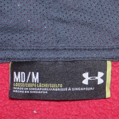 Under Armour Men's Red Pullover Hoodie M Relaxed Fit Fleece