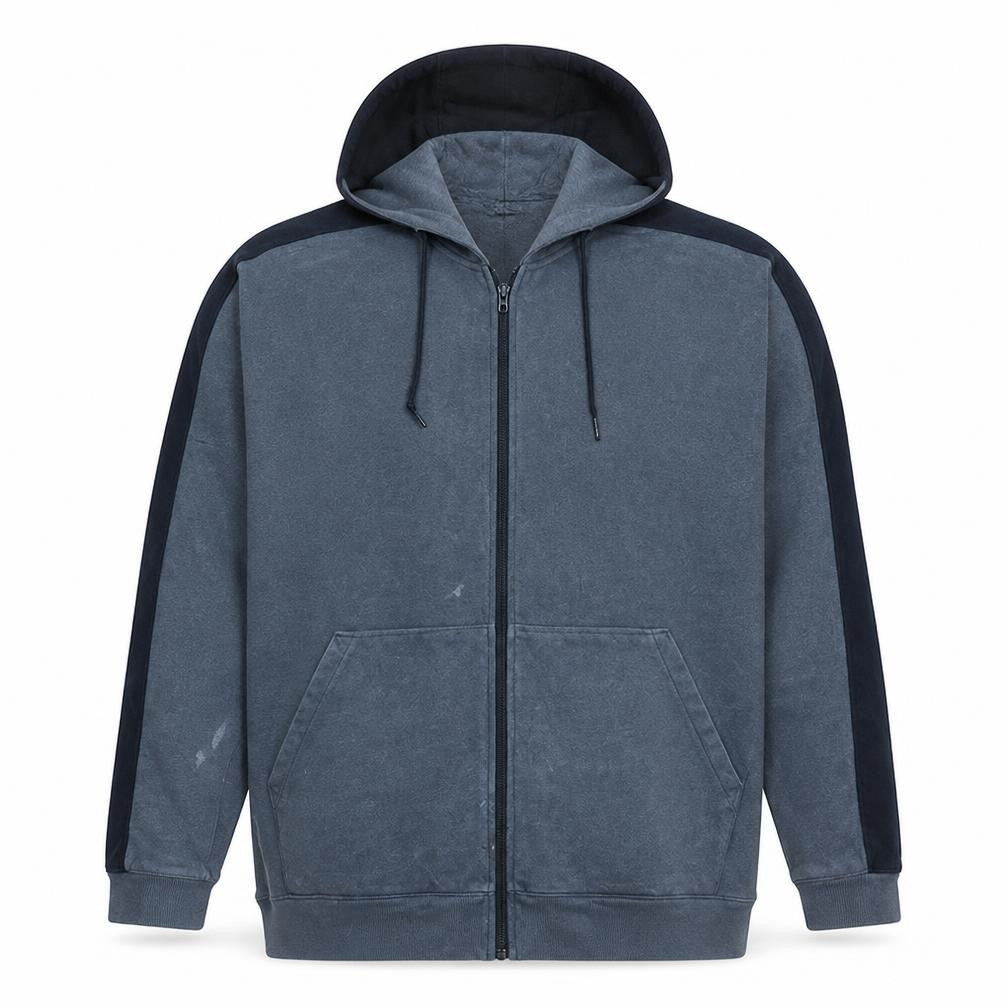 Adidas Mens Grey Full Zip Hoodie XL Fleece Athletic Casual