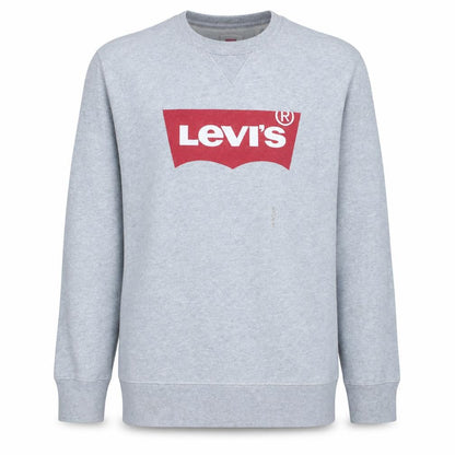 Levi's Men's Grey XL Pullover Crew Neck Sweatshirt Logo Fleece