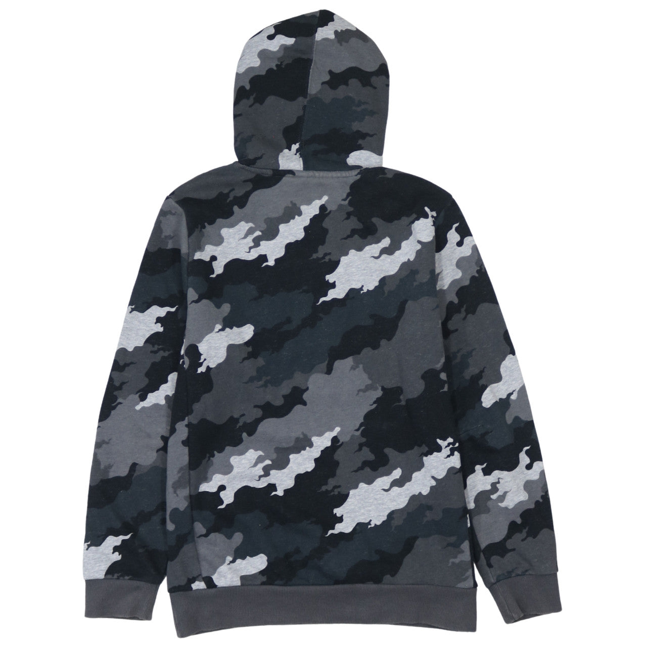 Adidas Boys Grey Camouflage Pullover Hoodie Size 13Y Regular Fit