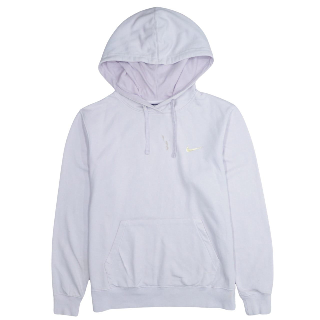 Nike Women White Small Pullover Hoodie with Logo Detail