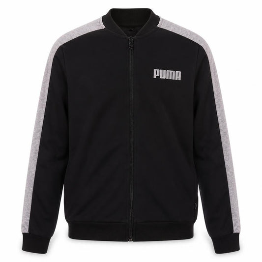 Puma Men's Black and Grey XS Track Jacket Full Zip Athletic
