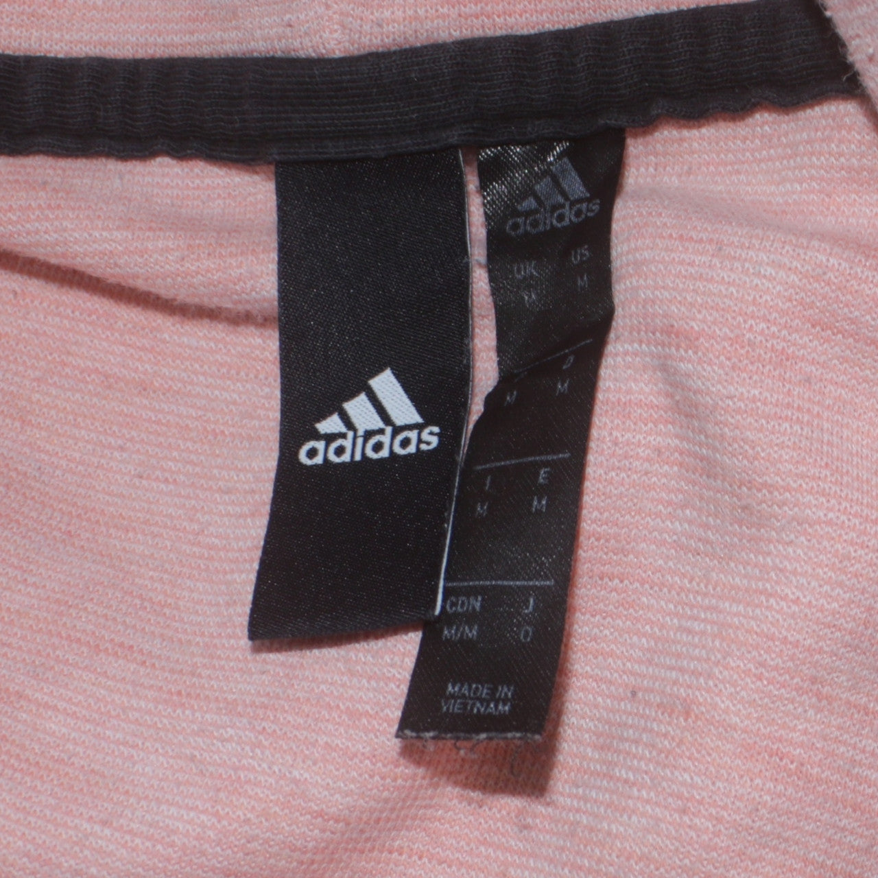 Adidas Men's Pink Full Zip Hoodie Size M Lightweight Logo Sweatshirt