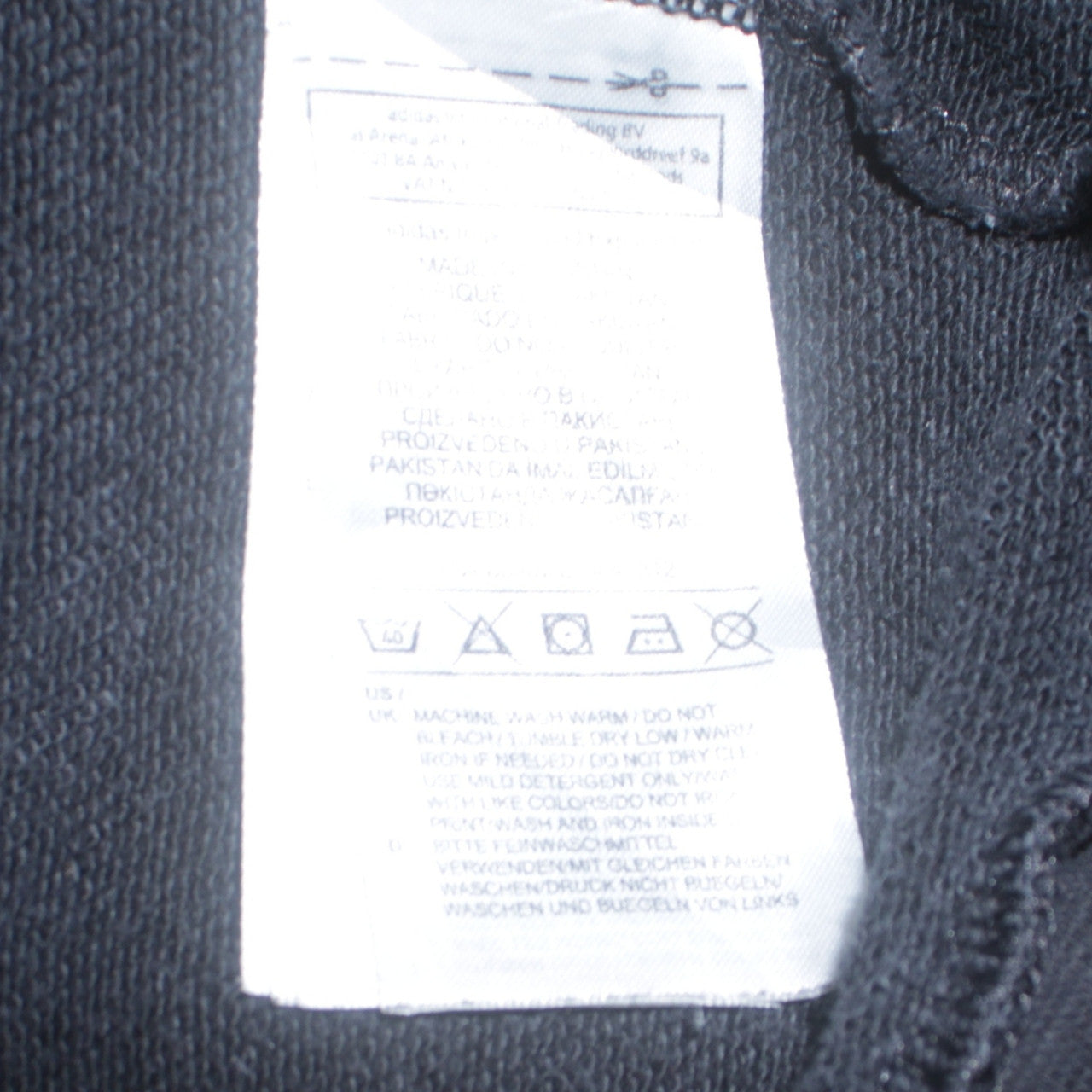 Adidas Boys Black Hoodie 13-14 Years Pullover Fleece Trefoil Logo