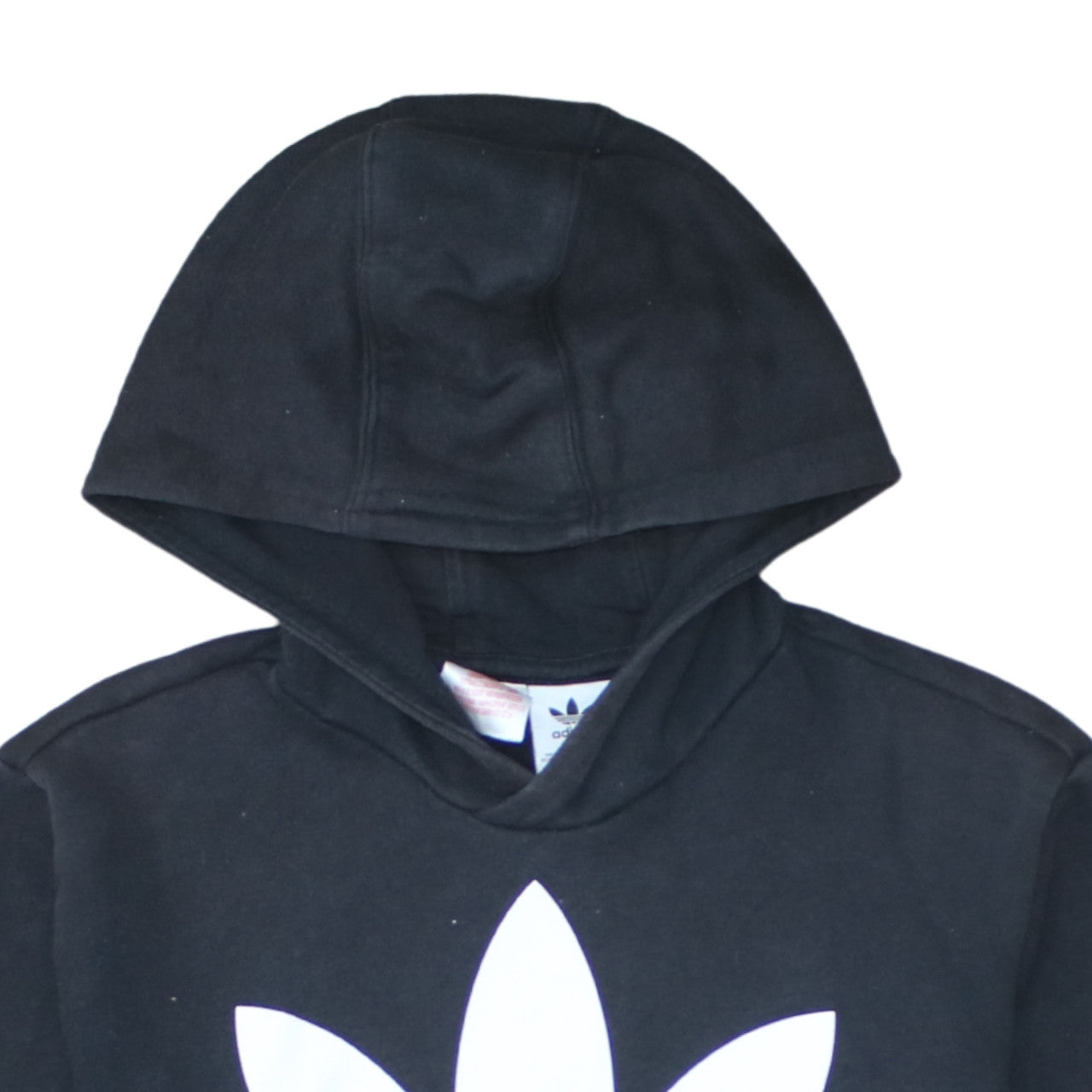 Adidas Boys Black Hoodie 13-14 Years Pullover Fleece Trefoil Logo