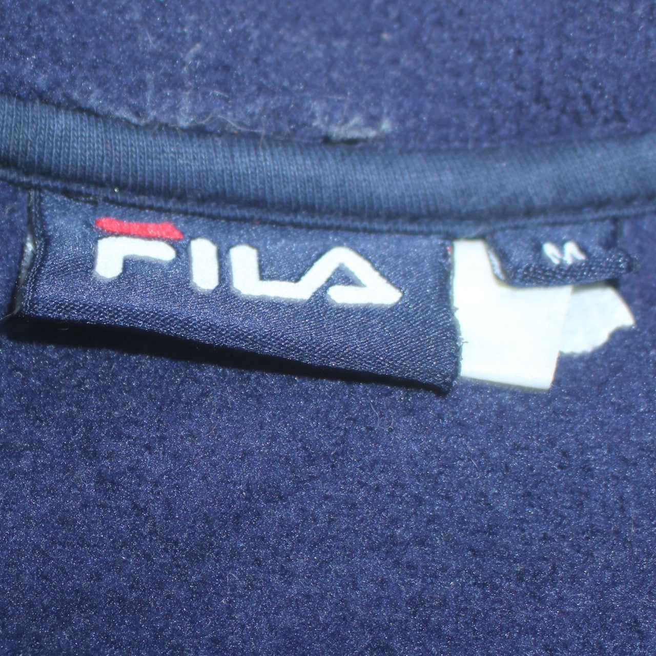FILA Men's Blue and Red Full Zip Fleece Jacket Size M