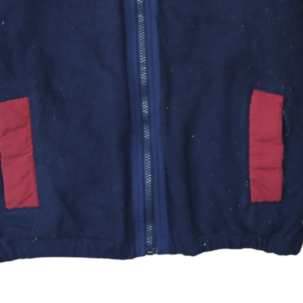 FILA Men's Blue and Red Full Zip Fleece Jacket Size M