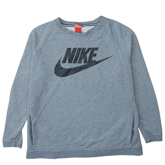 Nike Men's Grey XL Pullover Sweatshirt Crew Neck Logo Sportswear