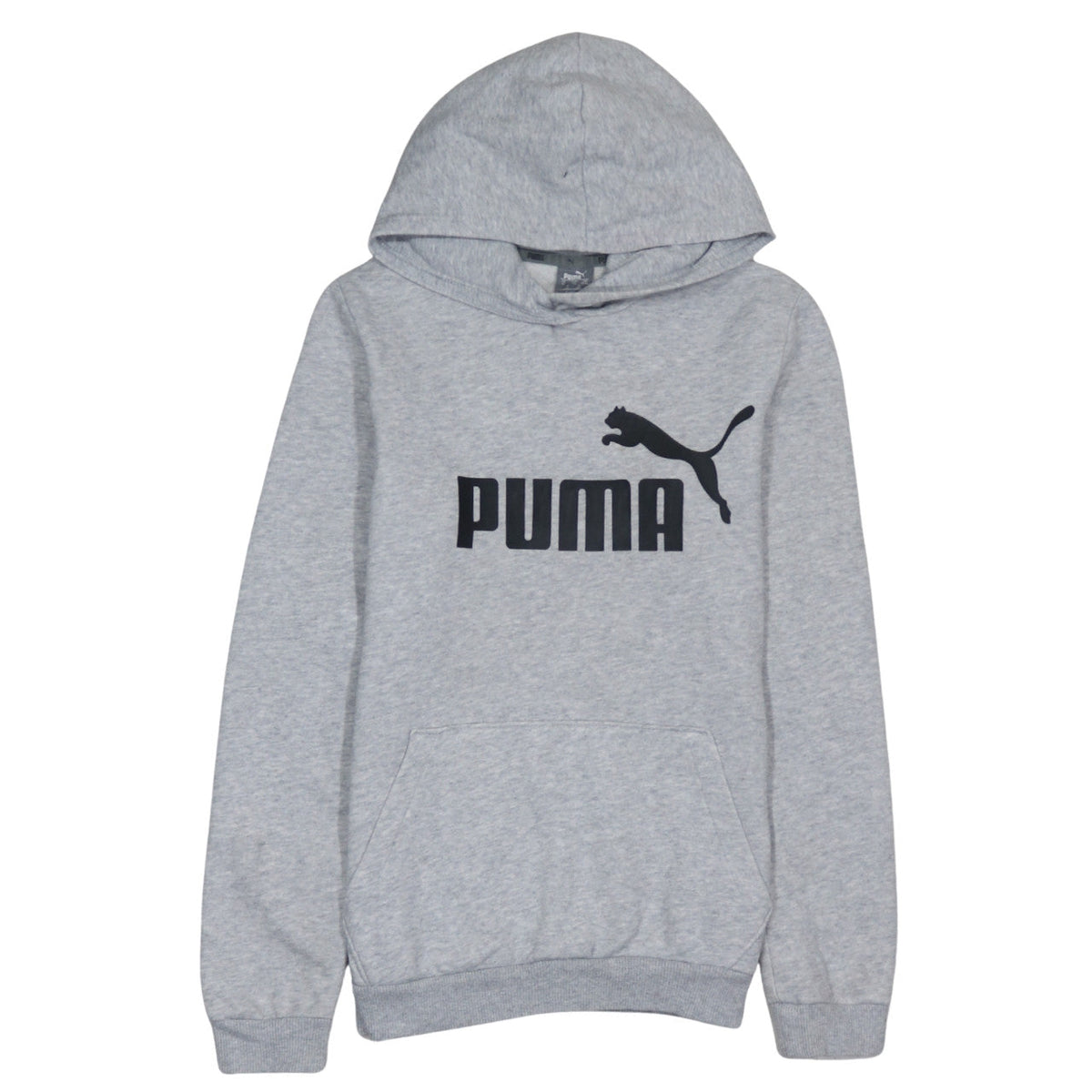 Puma Boys Grey Hoodie Size 13-14 Years Pullover Fleece Sweatshirt