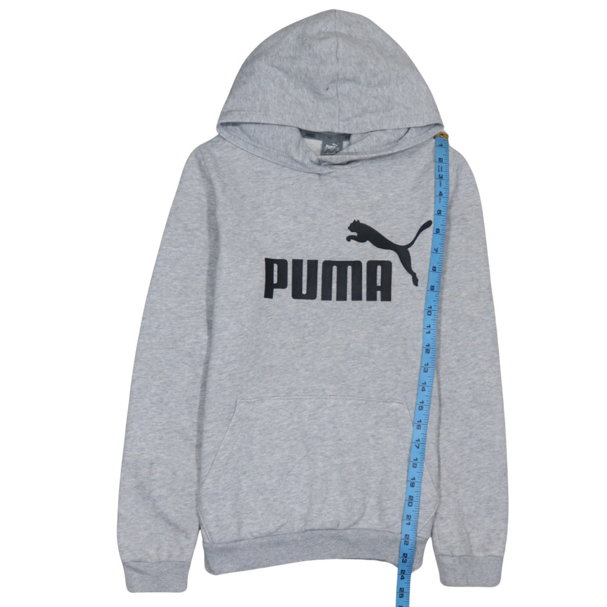 Puma Boys Grey Hoodie Size 13-14 Years Pullover Fleece Sweatshirt