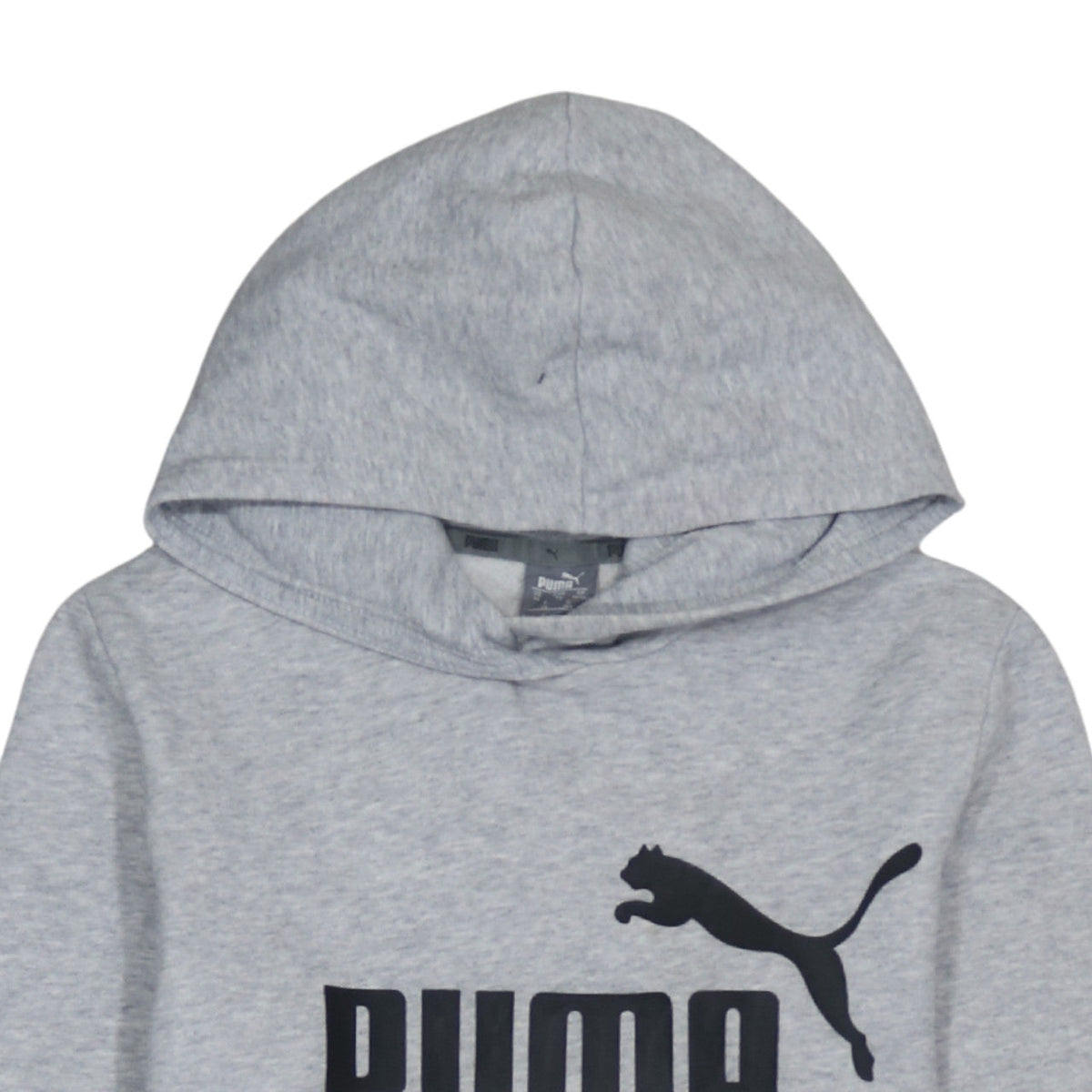 Puma Boys Grey Hoodie Size 13-14 Years Pullover Fleece Sweatshirt