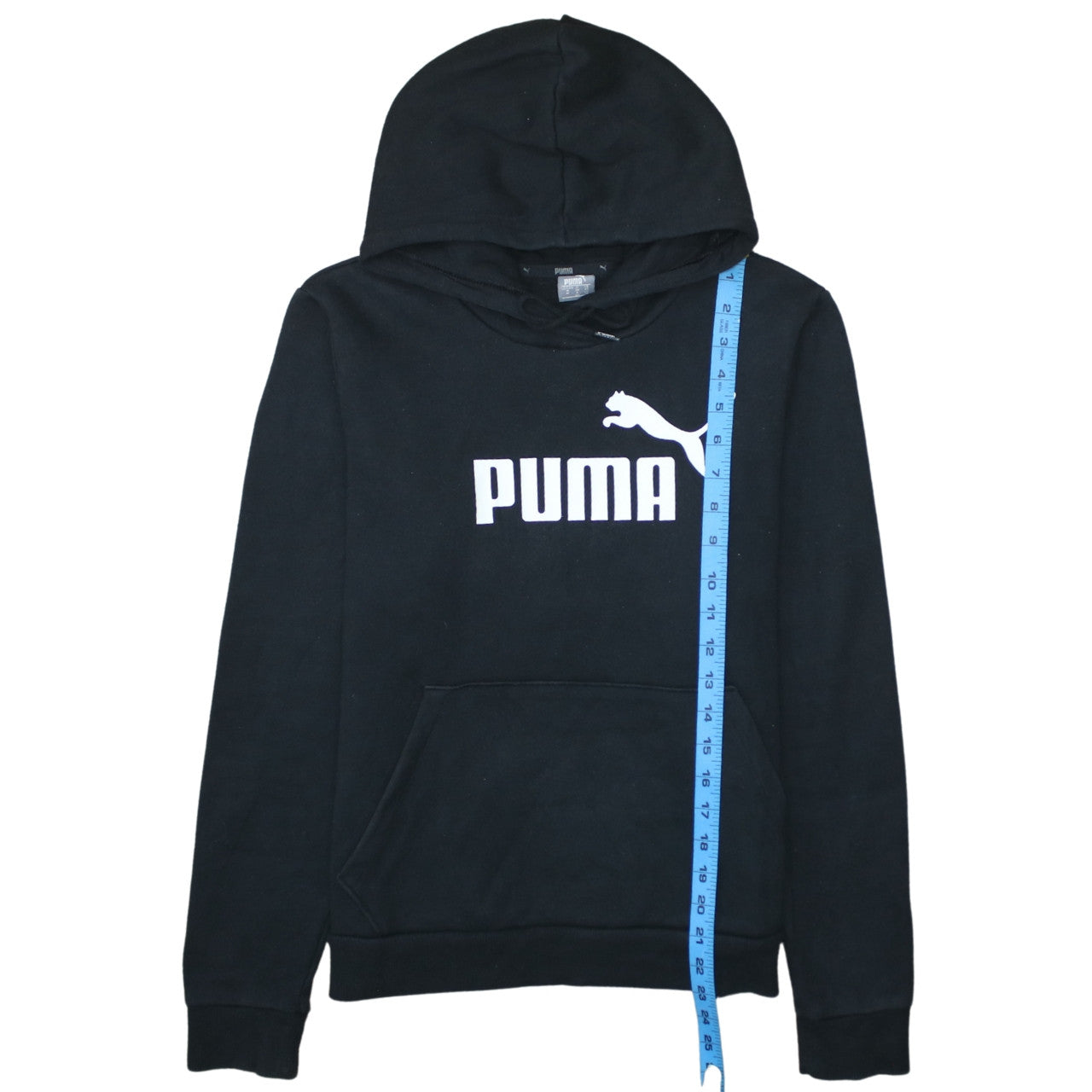 Puma Women's Black Hoodie Size 12 Pullover Logo Sweatshirt