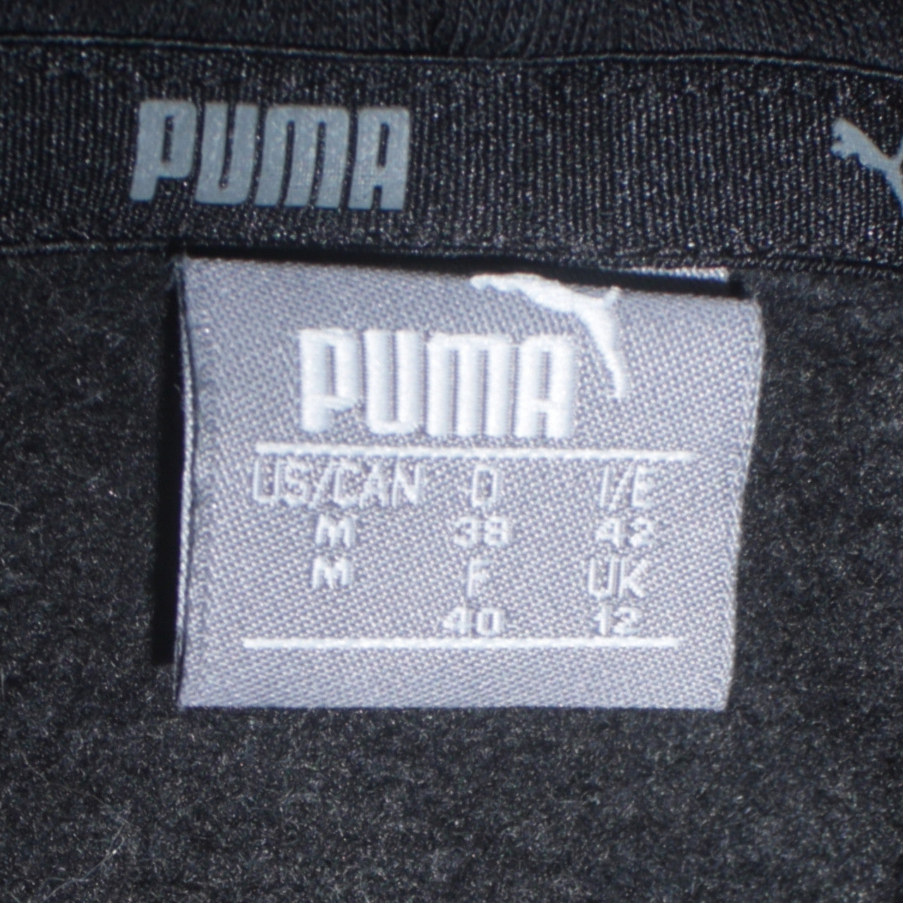 Puma Women's Black Hoodie Size 12 Pullover Logo Sweatshirt