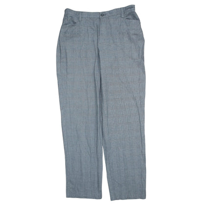 Additional front view of Lee women’s grey check chino trousers, size UK 16, regular fit