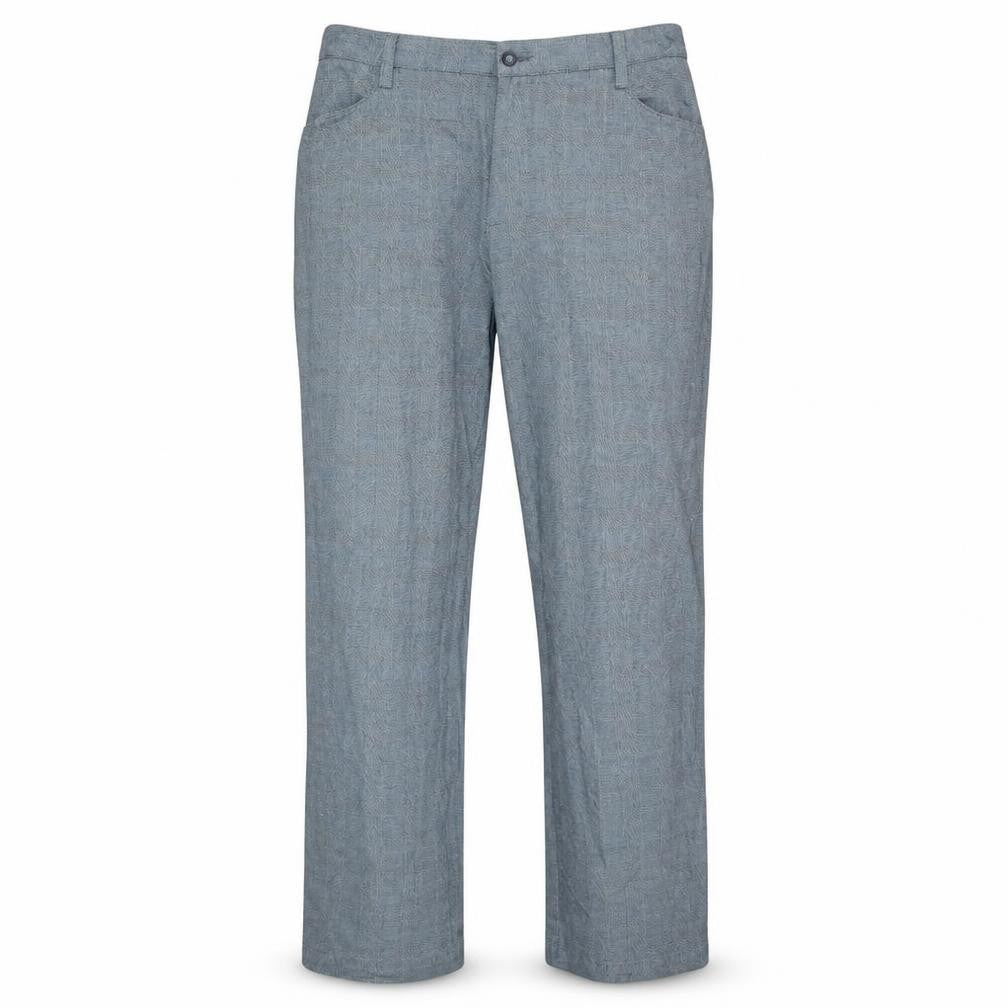 Lee Men's Grey Check Chino Trousers Size 16 Regular Fit
