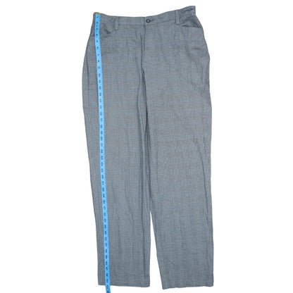 Back view of Lee women’s grey check chino trousers, size UK 16, regular fit