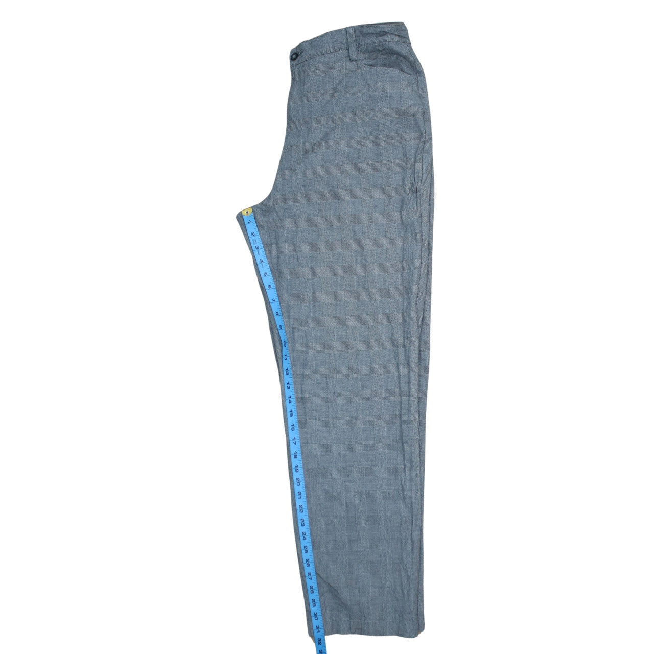 Lee Men's Grey Check Chino Trousers Size 16 Regular Fit