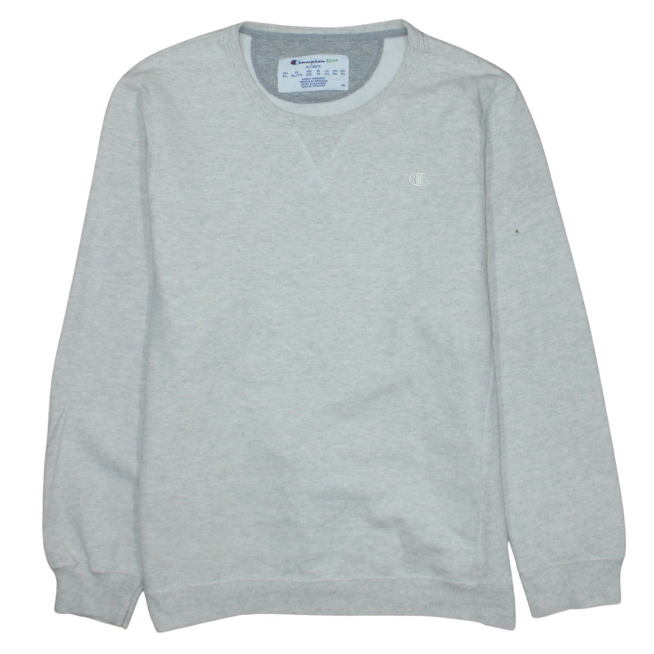 Champion Eco Women Grey 2XL Pullover Sweatshirt with Logo