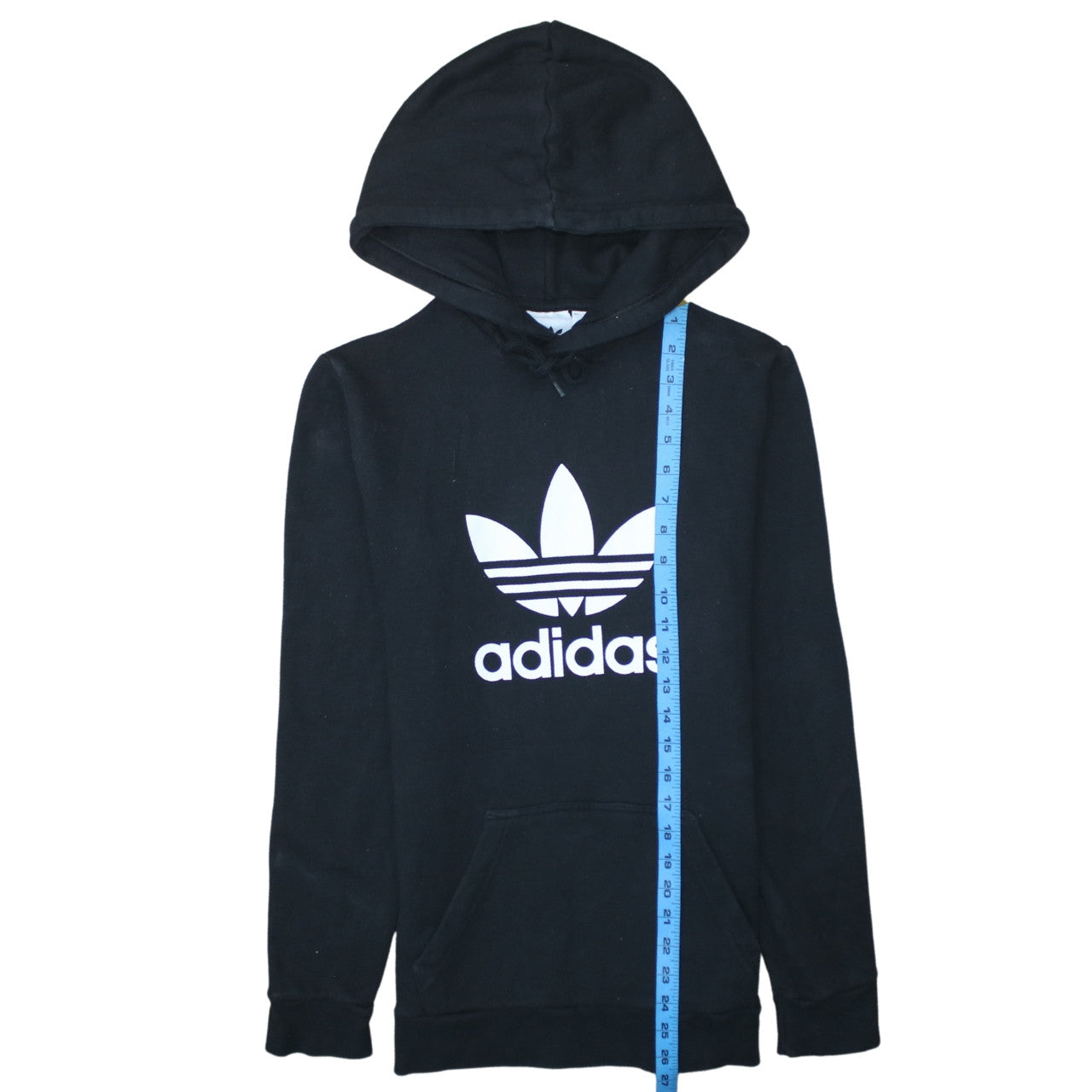 Adidas Men's Black XS Pullover Hoodie with Logo, Regular Fit