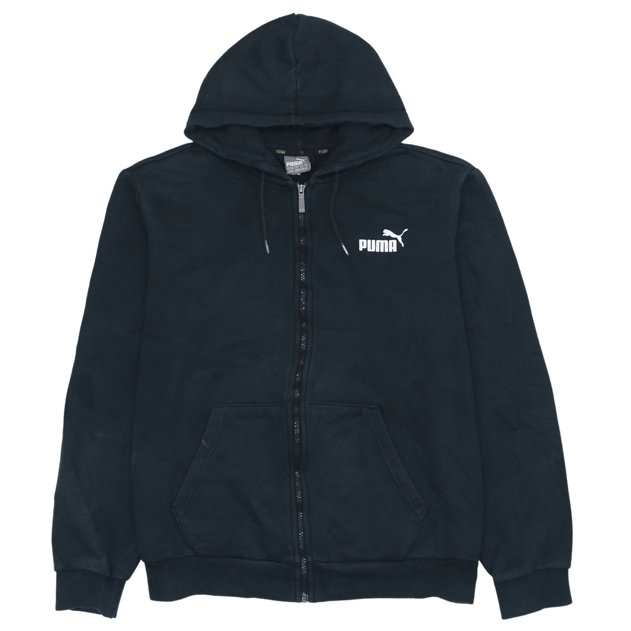 Puma Womens Black XL Full Zip Hoodie Sweatshirt