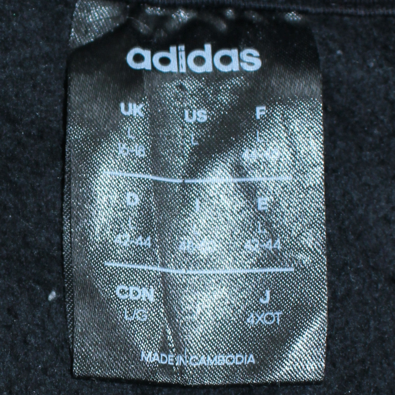 Adidas Womens Black Pullover Hoodie L 16-18 Logo Hooded Sweatshirt