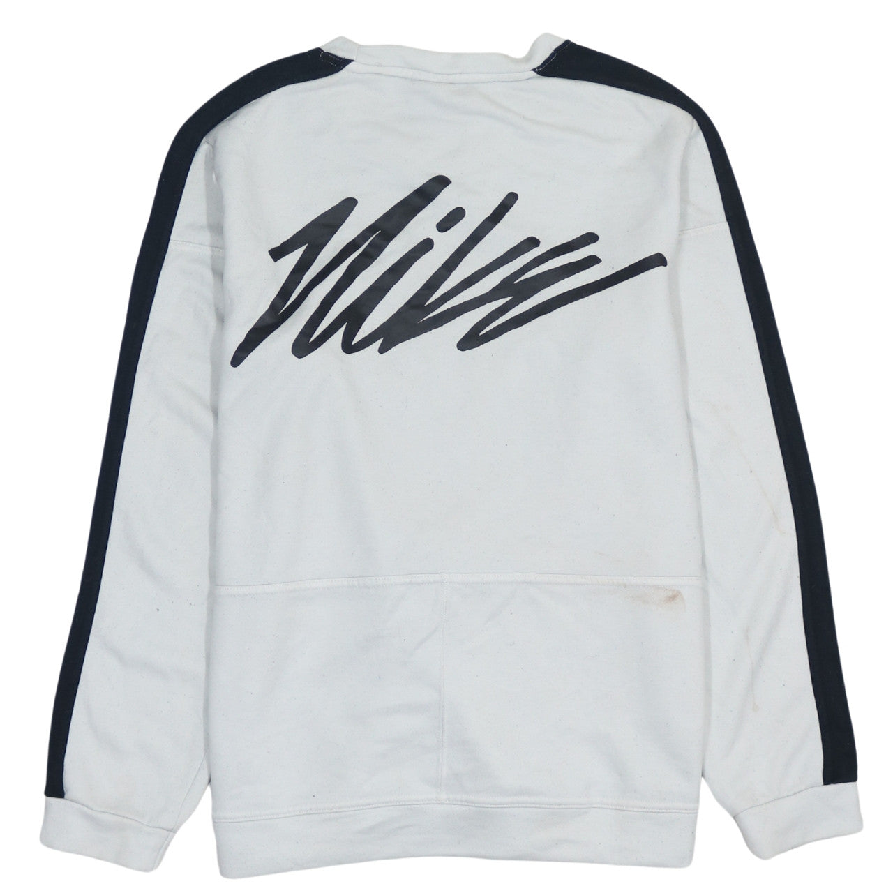 Nike Men's White Dri-Fit Pullover Sweatshirt S Logo Zip Pocket