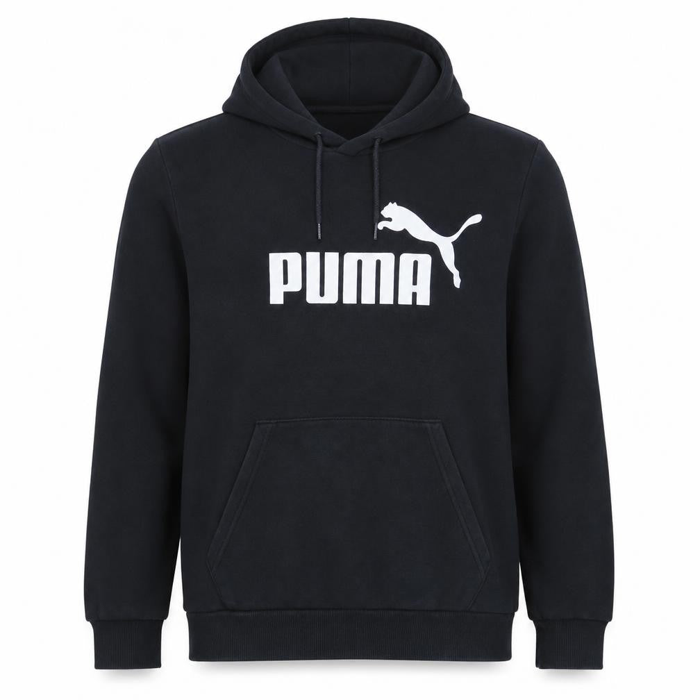 Puma Men’s Black Pullover Hoodie Small Logo Fleece Sweatshirt