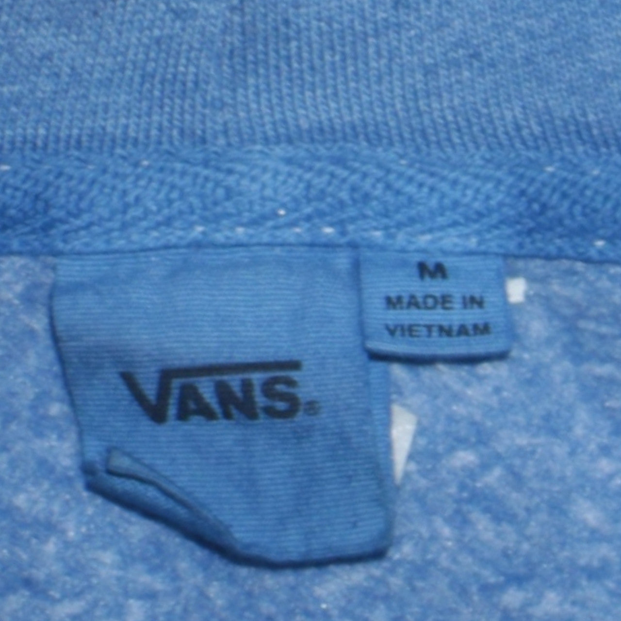 Vans Women's Blue Medium Pullover Hoodie with Logo Print