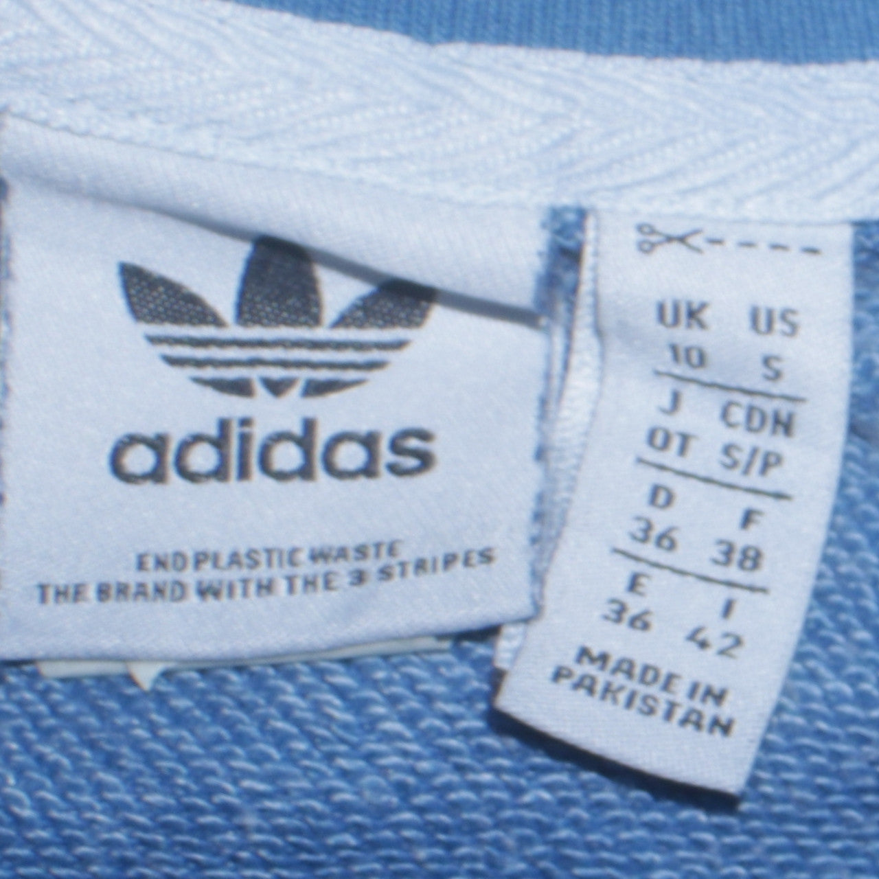 Adidas Women Blue Crew Neck Pullover Sweatshirt Size 10