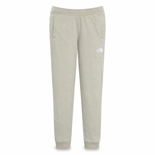 Front view of The North Face girls’ beige jogger sweatpants l fleece activewear trousers