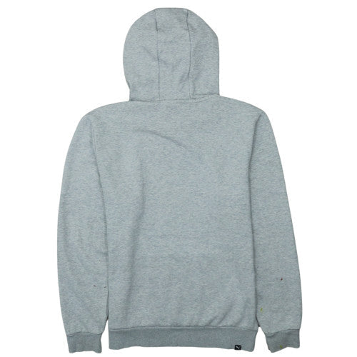Puma Mens Grey Pullover Hoodie Small Logo Fleece Sweatshirt