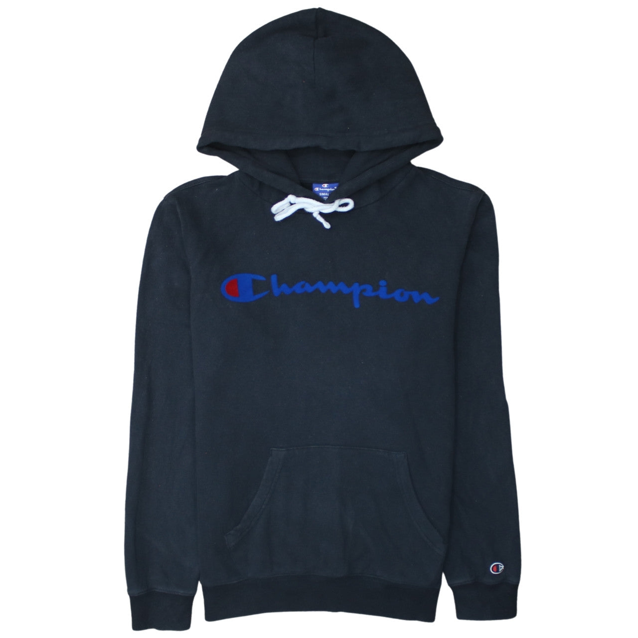 Champion Men's Black Small Pullover Hoodie with Logo