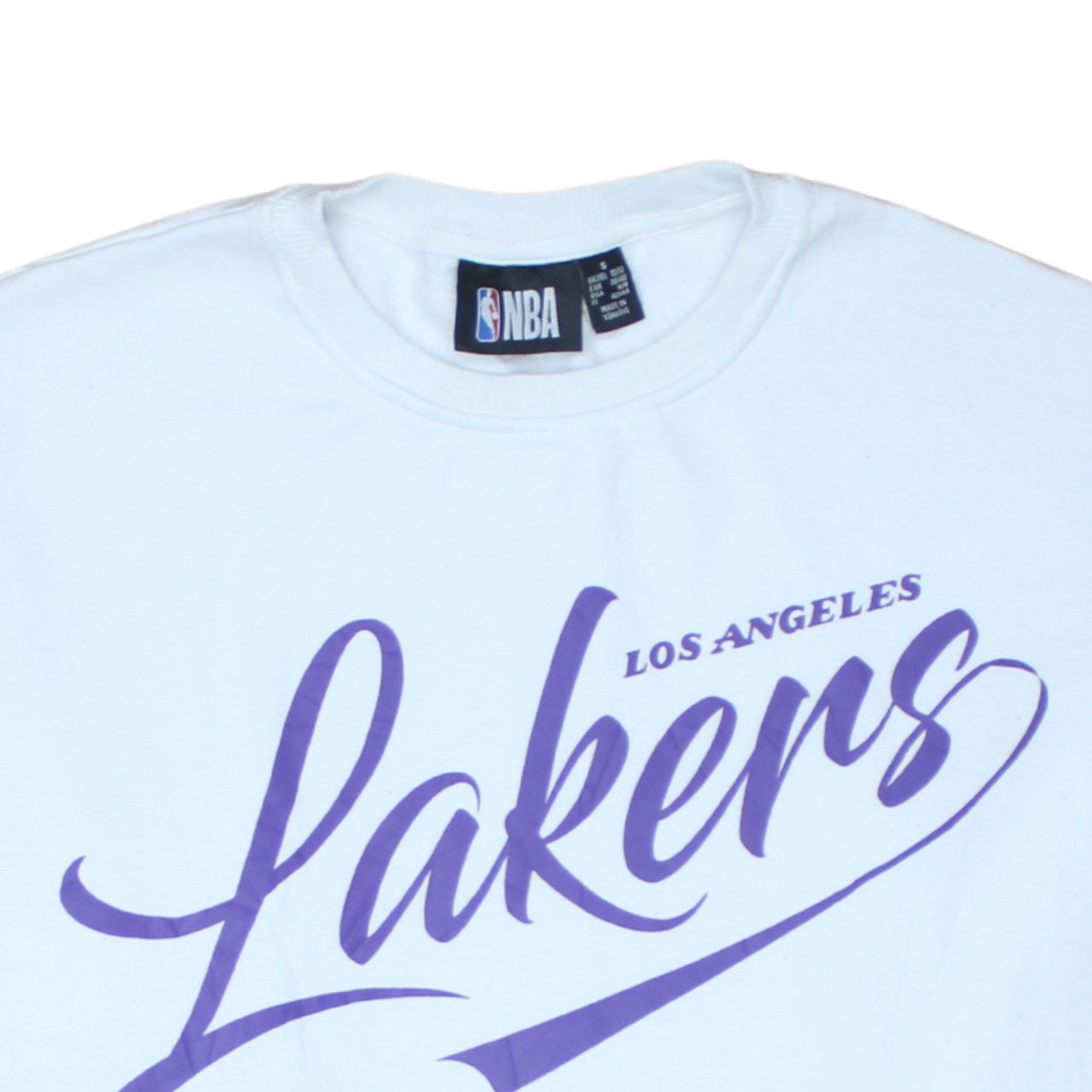 NBA Los Angeles Lakers White Sweatshirt Women’s UK 14 Crew Neck Pullover